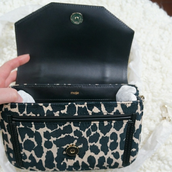 NWT Maje Leopard Print Evening Bag - Picture 8 of 8